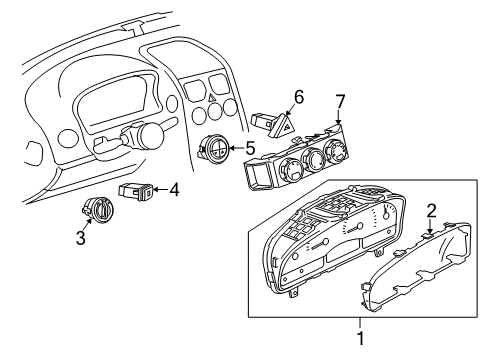 2004 Pontiac GTO A/C & Heater Control Units Diagram