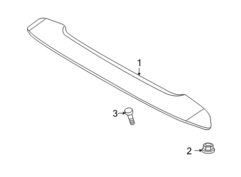 2004 Chevy Aveo Spoiler Assembly Diagram for 96543105