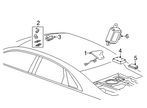 2016 Cadillac ATS Communication System Components Diagram