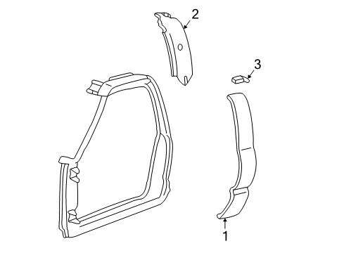1994 Chevy S10 Side Panel & Components Diagram