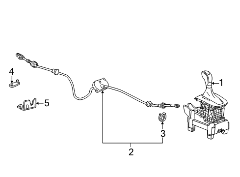 Bracket, Transmission Shift Control Cable Diagram for 95281617