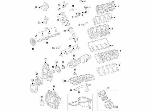 2021 Chevy Silverado 2500 HD Camshaft & Timing Diagram