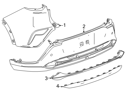 2024 Buick Envista Bumper & Components - Rear Diagram