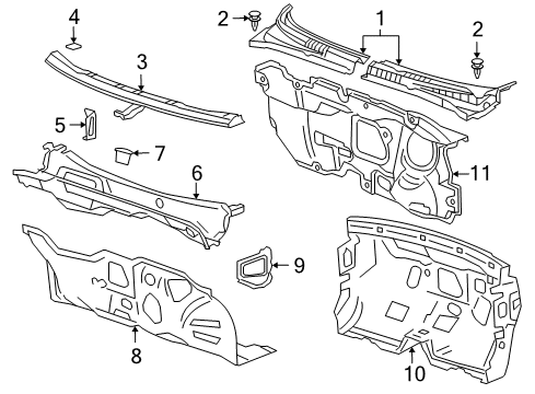 2013 Chevy Cruze Cowl Diagram