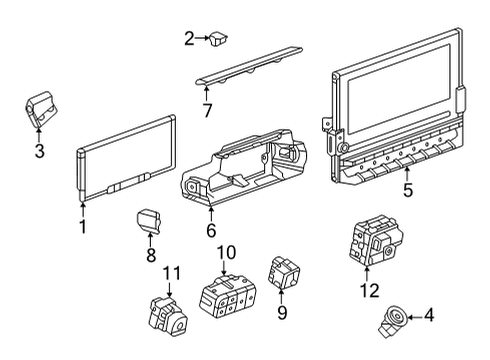 2024 GMC Hummer EV SUV Cluster & Switches Diagram