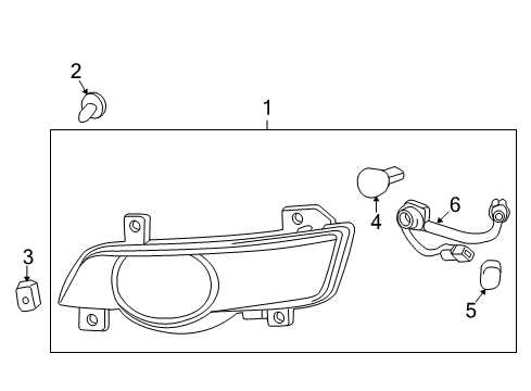 2011 Chevy Traverse Side Marker & Signal Lamps Diagram