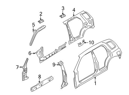 2001 Chevy Tracker Rocker Panel Diagram 2 - Thumbnail