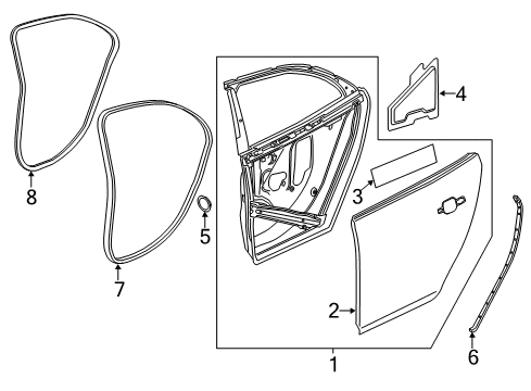 2015 Chevy Malibu Door & Components Diagram 2 - Thumbnail