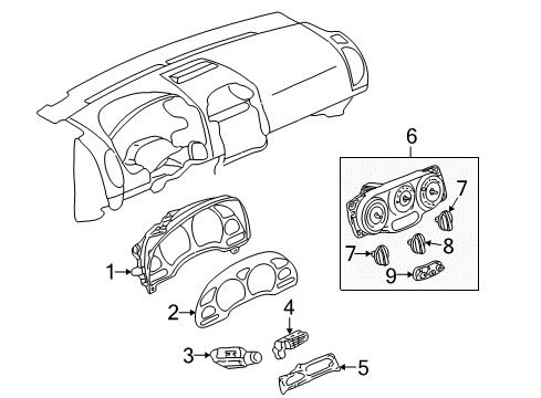 2007 Saturn Vue Cluster & Switches Diagram