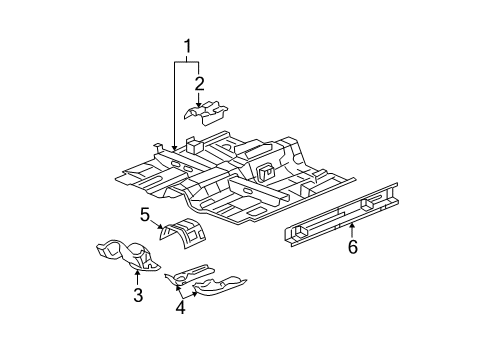 2006 Chevy Malibu Floor & Rails Diagram 2 - Thumbnail