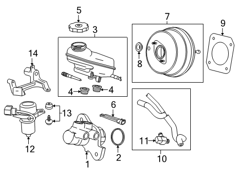 2015 Cadillac ATS Vacuum Pump Bushing Kit Diagram for 22909773