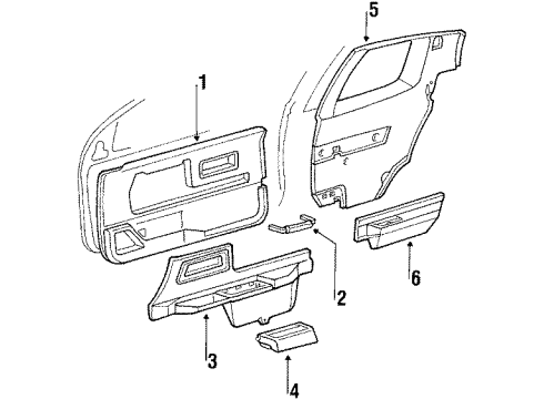 1992 Oldsmobile Toronado Interior Trim Diagram
