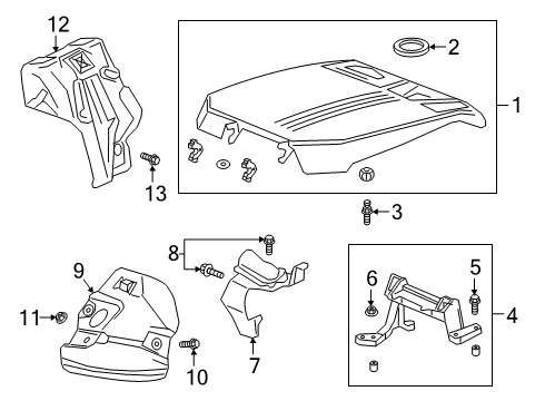 2019 Cadillac CT6 Engine Cover Seal Diagram for 12661056