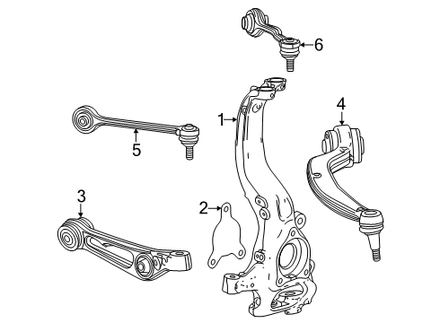2025 Chevy Blazer EV Front Suspension Components Diagram