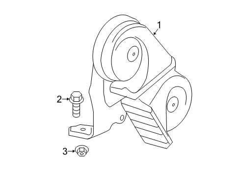 2018 GMC Terrain Horn Diagram for 84334536