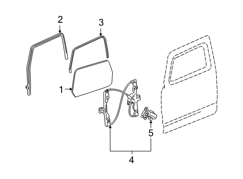 2010 Hummer H3T Front Door Diagram