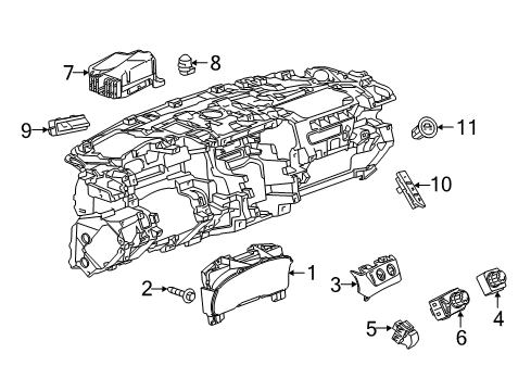 2020 Cadillac Escalade Instrument Cluster Diagram for 84505078