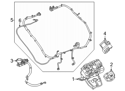 2025 Cadillac OPTIQ Lift Gate - Lock & Hardware Diagram