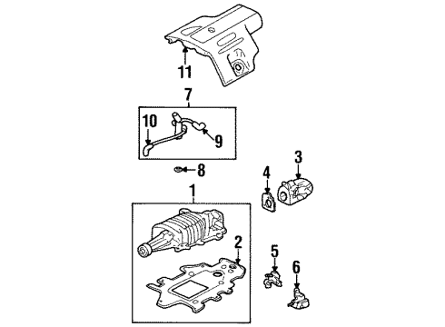 1997 Pontiac Grand Prix Engine Cover Diagram for 12588910