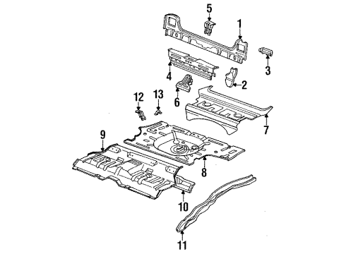 1987 Chevy Spectrum Rear Body Diagram 2 - Thumbnail
