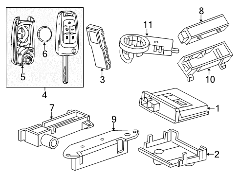 2015 Chevy Volt Anti-Theft Components Diagram