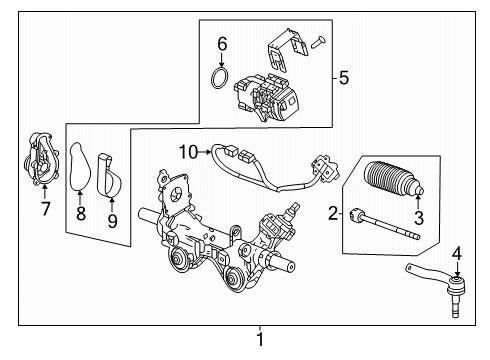 2025 Cadillac ESCALADE IQ Steering Gear & Linkage Diagram