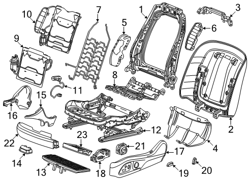 2021 Cadillac CT4 Lumbar Control Seats Diagram