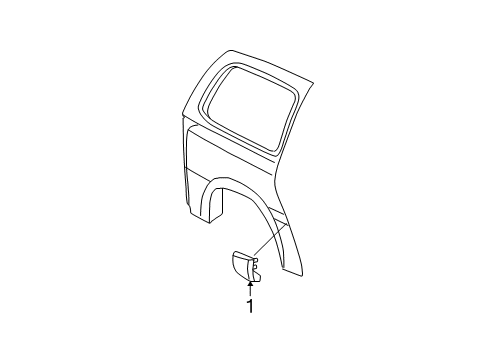 2000 Chevy Venture Exterior Trim - Side Panel Diagram