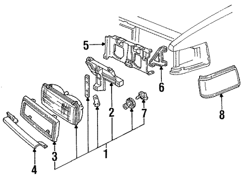 1993 Cadillac Fleetwood Bulbs Diagram