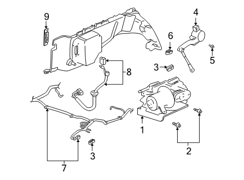 2004 Buick Rainier Switch Bezel Diagram for 15052031