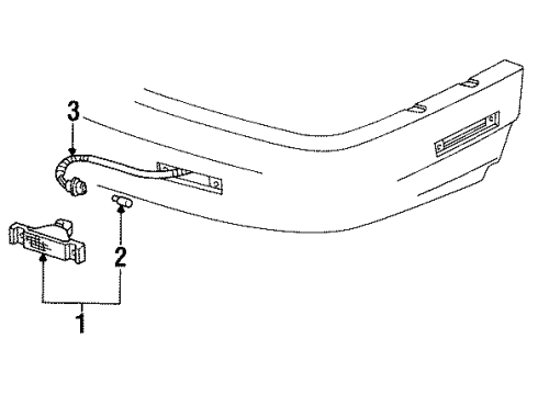1988 Pontiac Grand Prix Park & Signal Lamps Diagram