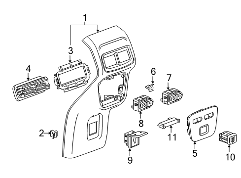 2023 GMC Terrain Accessory Panel, Black Diagram for 84157560