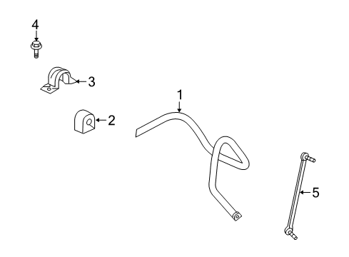 2010 Saturn Vue Stabilizer Bar & Components Diagram