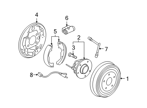 2006 Pontiac Torrent Brake Components Diagram 2 - Thumbnail