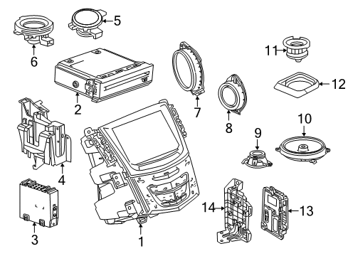 2017 Cadillac XTS Mount Bracket Diagram for 23492359
