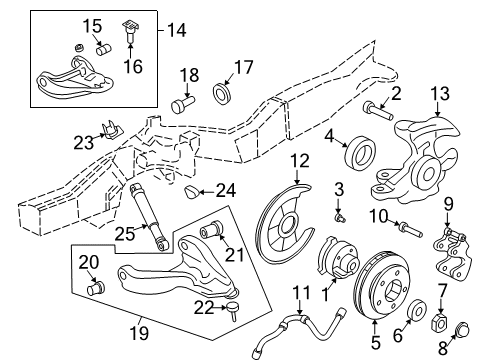 2000 Chevy S10 Front Suspension Components Diagram