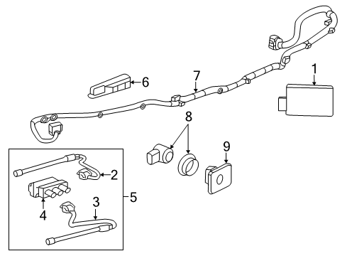 2024 Chevy Equinox Bumper & Components - Rear Diagram