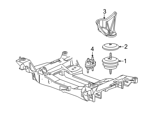 2011 Chevy Corvette Engine & Trans Mounting Diagram
