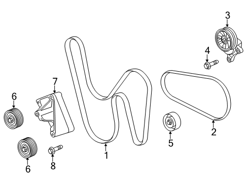 2013 Chevy Camaro Serpentine Belt Diagram for 12642400