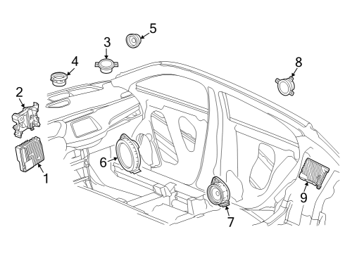 2021 Cadillac XT4 Sound System Diagram
