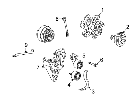 2000 Chevy Blazer Belts & Pulleys Diagram