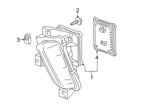 2023 Chevy Camaro Daytime Running Lamp Components Diagram