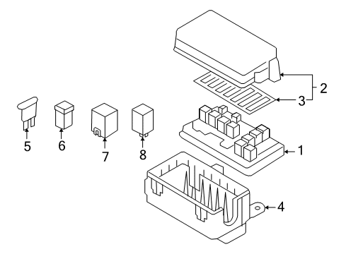 2009 Pontiac G3 Fuse & Relay Box Diagram for 96826274