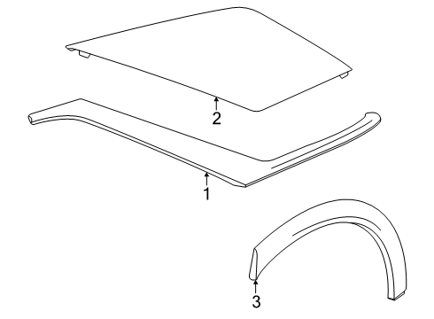 2025 Cadillac ESCALADE IQ Exterior Trim - Quarter Panel Diagram