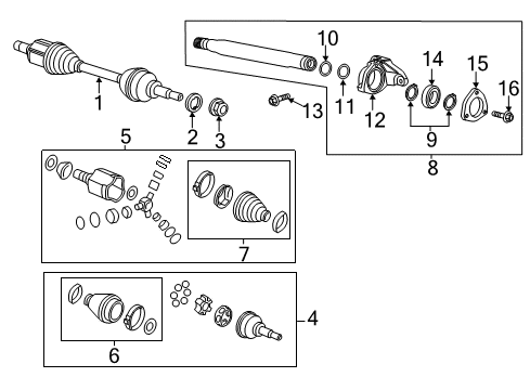 2015 Chevy Cruze Drive Axles - Front Diagram