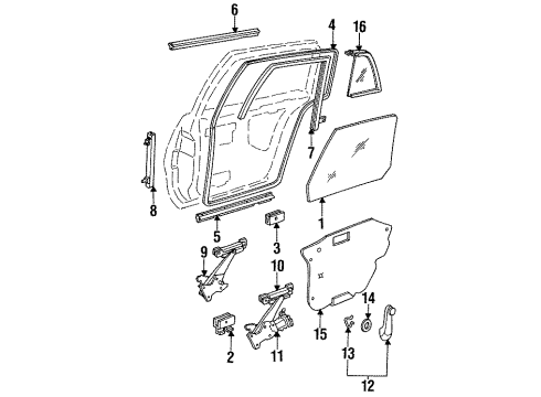 1997 Buick Skylark Rear Door Diagram