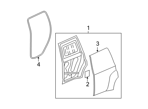 2008 Chevy HHR Door & Components Diagram 2 - Thumbnail