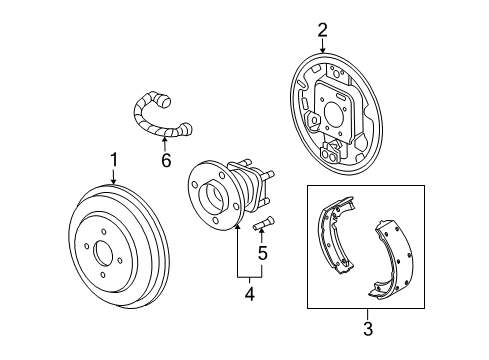 2008 Pontiac G5 Brake Components Diagram