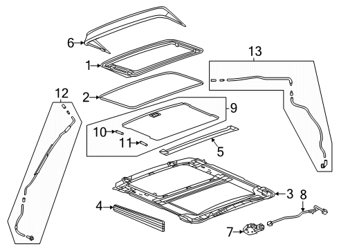 2025 Cadillac CT4 Sunroof Diagram