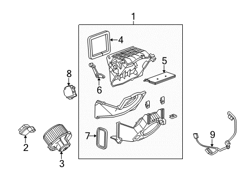 2011 Cadillac STS Blower Motor & Fan Diagram